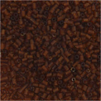 Rocailles, afm 15/0 , d: 1,7 mm, bruin, 2-cut, 25gr, gatgrootte 0,5 mm [HOB-687810]