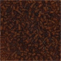 Rocailles, afm 15/0 , d: 1,7 mm, bruin, 2-cut, 500gr, gatgrootte 0,5 mm [HOB-68781]