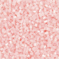 Rocailles, afm 15/0 , d: 1,7 mm, transparant roze, 2-cut, 500gr, gatgrootte 0,5 mm [HOB-68782]