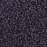 Rocailles, afm 15/0 , d: 1,7 mm, frosted lila, 2-cut, 25gr, gatgrootte 0,5 mm [HOB-687850]