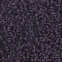 Rocailles, afm 15/0 , d: 1,7 mm, frosted lila, 2-cut, 500gr, gatgrootte 0,5 mm [HOB-68785]