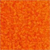 Rocailles, afm 15/0 , d: 1,7 mm, transparant oranje, 2-cut, 25gr, gatgrootte 0,5 mm [HOB-687860]