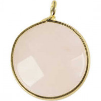Sieradenhanger, d: 15 mm, gatgrootte 2 mm, roze, 1stuk [HOB-69070]