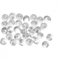 Glazen druppel kralen, d: 6 mm, gatgrootte 1,5 mm, helder, 120gr, circa 580 stuk [HOB-69660]