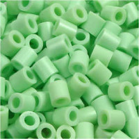Strijkkralen, afm 5x5 mm, gatgrootte 2,5 mm, pastel groen, medium, 1100stuks [HOB-751170]
