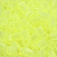 Strijkkralen, afm 5x5 mm, gatgrootte 2,5 mm, neon geel (28), medium, 6000stuks [HOB-751281]