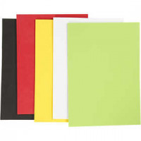 EVA foam vellen, A5 15x21 cm, dikte 2 mm, kleuren assorti, basis, 5vellen [HOB-769010]