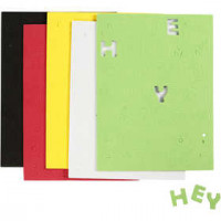 EVA foam Letters & Cijfers, afm 2-2,3 cm, dikte 2 mm, 5vellen, vel 15x21 cm [HOB-769014]