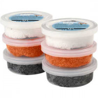 Foam Clay®, glow in the dark, oranje, zwart, Halloween, 6x14gr [HOB-78843]