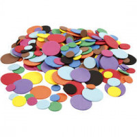 EVA Foam cirkels, d: 12+20+32 mm, diverse kleuren, 300div [HOB-790061]