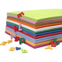 EVA Foam Cijfers & Letters, h: 20 mm, dikte 3 mm, diverse kleuren, 24div vellen [HOB-79008]