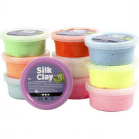 Silk Clay®, kleuren assorti, Basic 2, 10x40gr [HOB-79146]