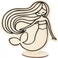 Figuur om te decoreren, zeemeermin, h: 18 cm, 1stuk [HOB-791956]