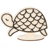 Figuur om te decoreren, schildpad, h: 10 cm, 1stuk [HOB-791958]