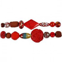 Luxe kralen - Assortiment, 1 set, rode harmonie [HOB-99068]