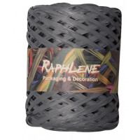 Raffia Synthetisch Anthracite - Rol met 200 meters (1 rol) [HV-RAFAN]