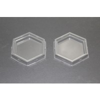 Plastic Deksel Zeshoek 8,9x7,9x1,5cm (100 stuks) [CLH3]