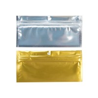 Gripzakken Transparant/Goud 5x5cm (100 stuks) [HZBB9CG]