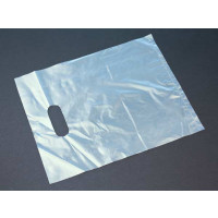 Draagtassen Plastic Frost 20x25cm PE 20 micron (100 stuks) [H810FT3]