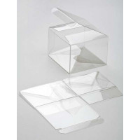Plastic Doosjes 8,9x8,3x6cm Kristalhelder met Autolock Bodem (25 stuks) [PLB115]
