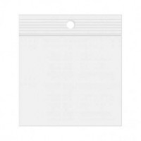 Gripzakken met Ophanggat 7,5x7,5cm PE 50 micron (100 stuks) [2PR33]