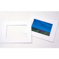 Passepartout Dubbeldik Wit/Wit Kern 11,8x16,8cm Venster - Buitenmaat 20,3x25,4cm (10 stuks) [MT20001]