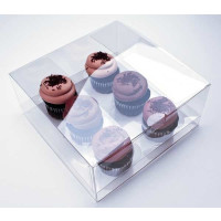 Plastic Doosjes voor 6 Cupcakes 22,9x22,9x10,2cm (100 stuks) [CBS175]