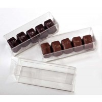 Plastic Doosjes voor "chocolade" Truffels 3,5x3,5x10,8cm (25 stuks) [FB196]