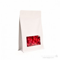 Kraft stazakken wit met gripsluiting en venster 12,7 x 4,4 x 16,5cm (100 Stuks) [SQMS3WK]
