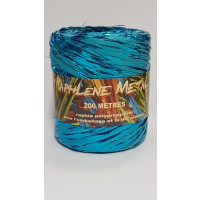 Krullint Raffia Metaal Turquoise 200 meter (1 rol) [HV-RAM200TU]