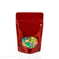 Stazak Rood met ovaal venster 10.2 x 6 x 15.2cm (235ml) (100 stuks) [ZBGO2R]