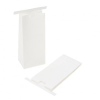 Zakken Kraft Wit met Sluiting 8,6x6,4x19,7cm (100 stuks) [TTB1W]