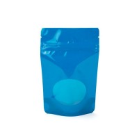 Stazakken Blauw met ovaal Venster 10,2x6x15,2cm | 57 gram (100 stuks) [ZBGO2BL]