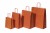 Draagtassen Papier Oranje 18+8x22cm Kraft Papier 90 grams (50 stuks) [PAM1822OR]