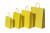 Draagtassen Papier Geel 26+12x35cm Kraft Papier 90 grams (50 stuks) [PAM2635Y]