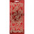 Stickers, vel 10x23 cm, goud, transparant rood, ornamenten, 1vel [HOB-170090]