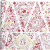 Cadeaupapier, b: 50 cm,  80 gr, wit, goud, rood, kerstbomen, 3m [HOB-191960]