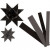 Papieren vlechtstroken, b: 15+25 mm, d: 6,5+11,5 cm, zwart, glitter en glanzend, 40stroken, l: 44+78 cm [HOB-20773]