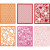 Kartonblok, A6 104x146 mm,  200 gr, oranje, roze, roze, rood, 24stuks [HOB-21608]