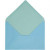 Envelop, lichtturquoise/donkerturquoise, afm 11,5x16 cm,  100 gr, 10stuks [HOB-217008]