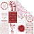 Design papier, vel 30,5x30,5 cm,  180 gr, , love & harten, 5vellen [HOB-22521]