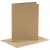 Kaarten en enveloppen, afmeting kaart 10,5x15 cm, afmeting envelop 11,5x16,5 cm, naturel, 6sets [HOB-23021]