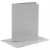 Kaarten en enveloppen, afmeting kaart 10,5x15 cm, afmeting envelop 11,5x16,5 cm, grijs, 6sets [HOB-23106]