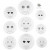 Mobielen met motief, doodskoppen, d: 12+15+18 cm,  300 gr, wit, 3sets [HOB-236290]