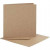 Kaarten en enveloppen, afmeting kaart 12,5x12,5 cm, afmeting envelop 13,5x13,5 cm, naturel, 10sets [HOB-23732]
