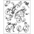 Silicone Stempels, vel 14x18 cm, bloemen swirls, 1vel [HOB-24007]