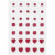 Strasstenen, afm 6+8+10 mm, roze, rond, vierkant, hart, 35stuks [HOB-24376]