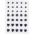 Strasstenen, afm 6+8+10 mm, blauw, rond, vierkant, hart, 35stuks [HOB-24380]