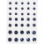 Strasstenen, afm 6+8+10 mm, blauw, ronde kegel, 35stuks [HOB-24389]