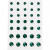 Strasstenen, afm 6+8+10 mm, groen, ronde kegel, 35stuks [HOB-24390]